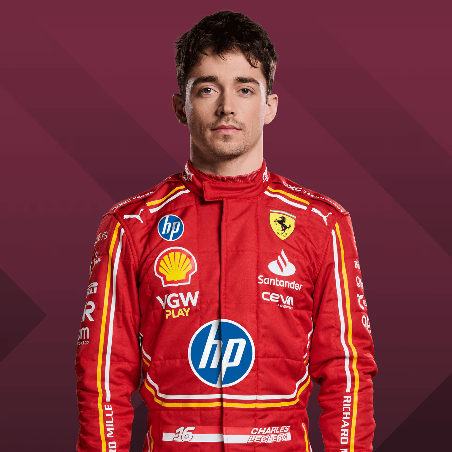 2024 Charles Leclerc HP Scuderia Ferrari Race Suit F1